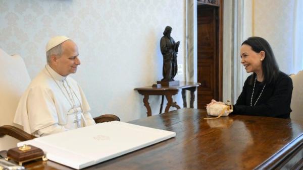 Đức Lêô Tiếp Kiến Bà Maria Corína Machado, Người Đoạt Giải Nobel Hòa Bình